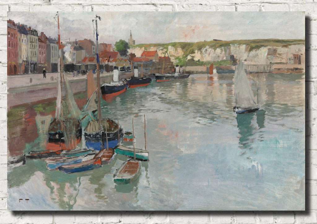 Dieppe Harbour, Frits Thaulow Fine Art Print
