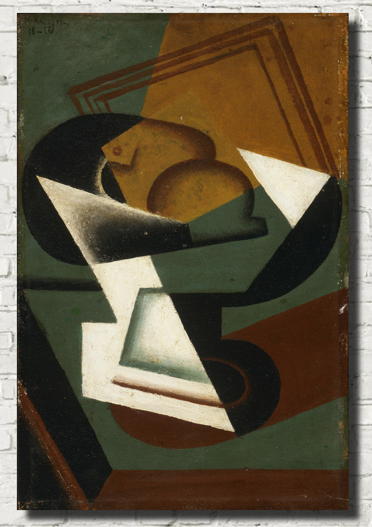 Juan Gris Crystal Cubism Fine Art Print : Dish of Fruit