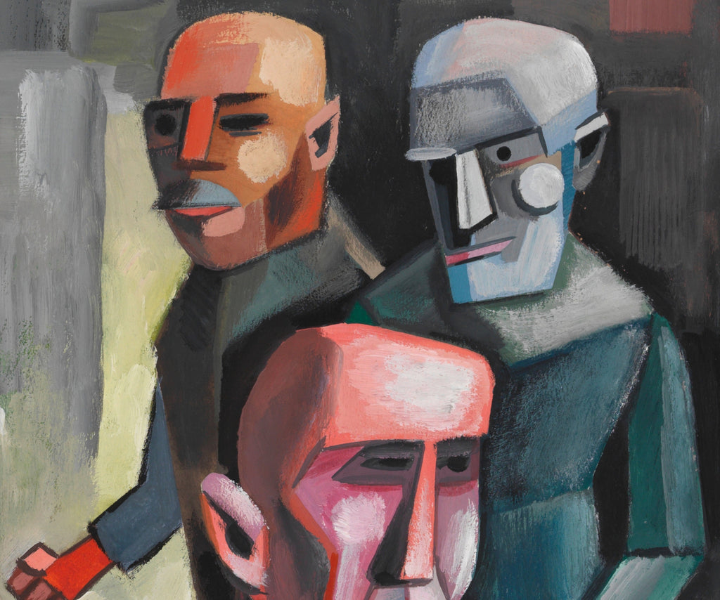 Three Men, Karl Wiener Abstract Print
