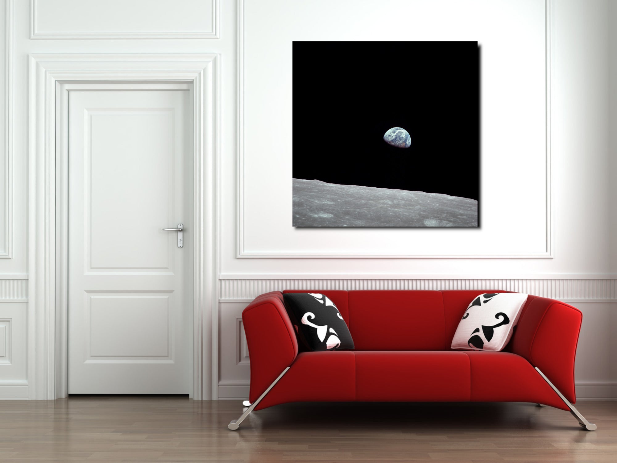 Photographic Art Print, Earth From The Moon