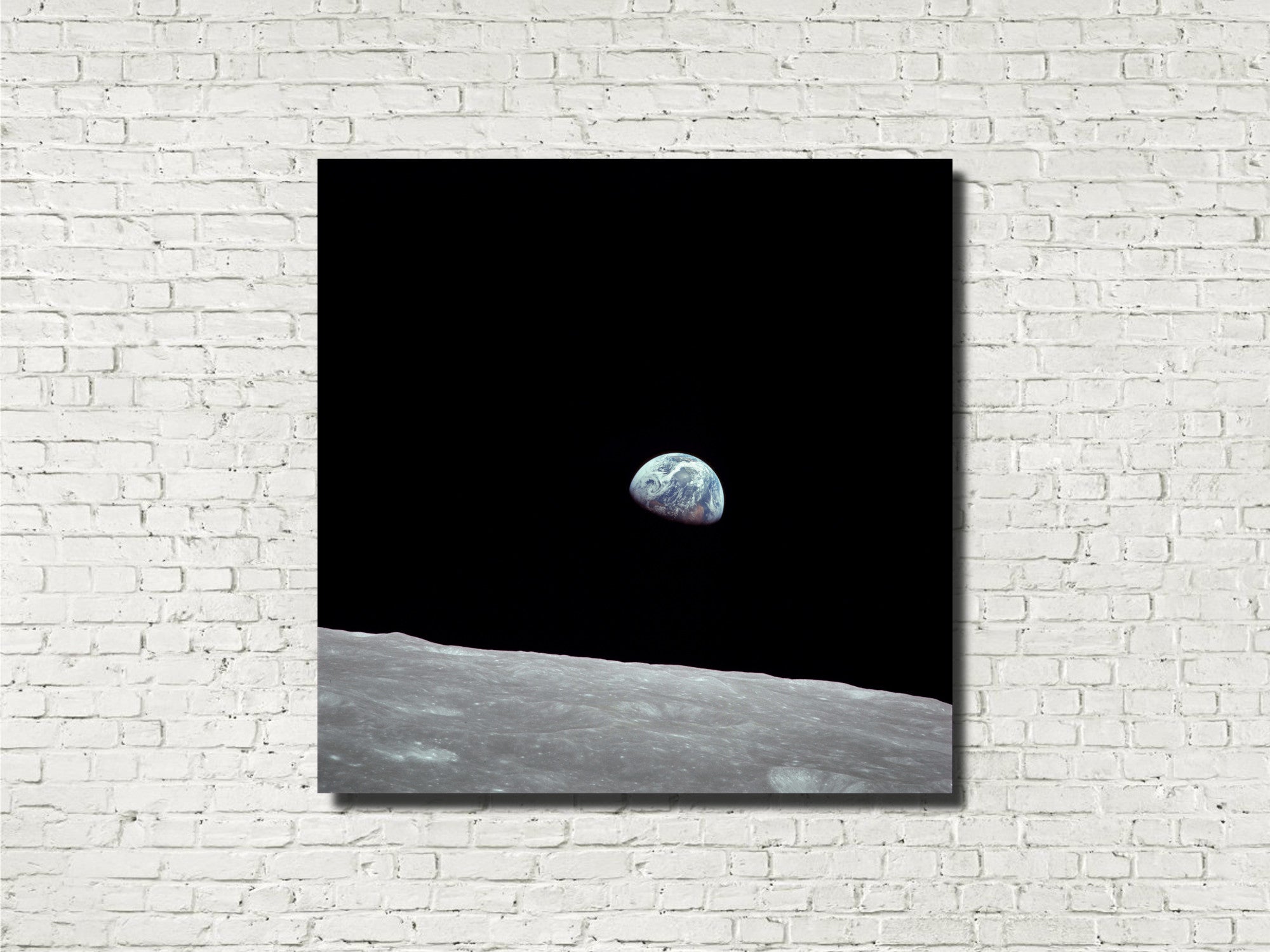 Photographic Art Print, Earth From The Moon