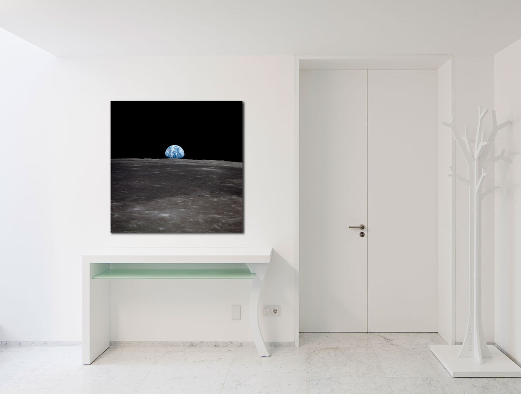 Photographic Art Print, Earth Rising Over The Moon