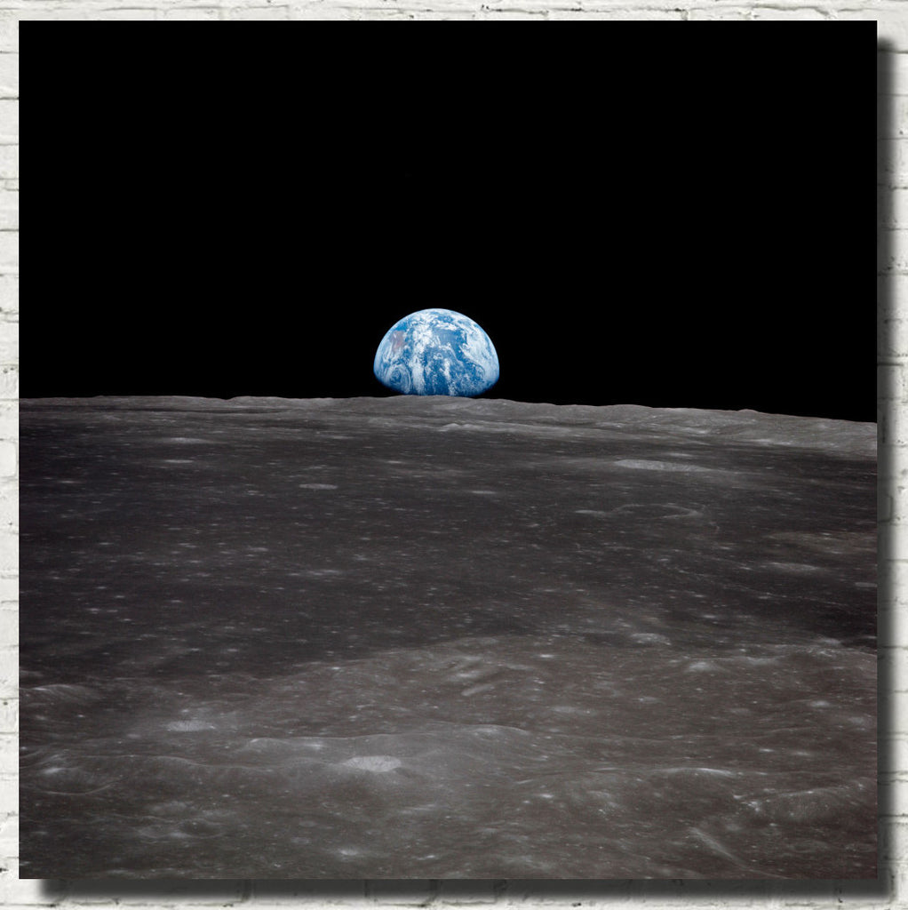 Photographic Art Print, Earth Rising Over The Moon