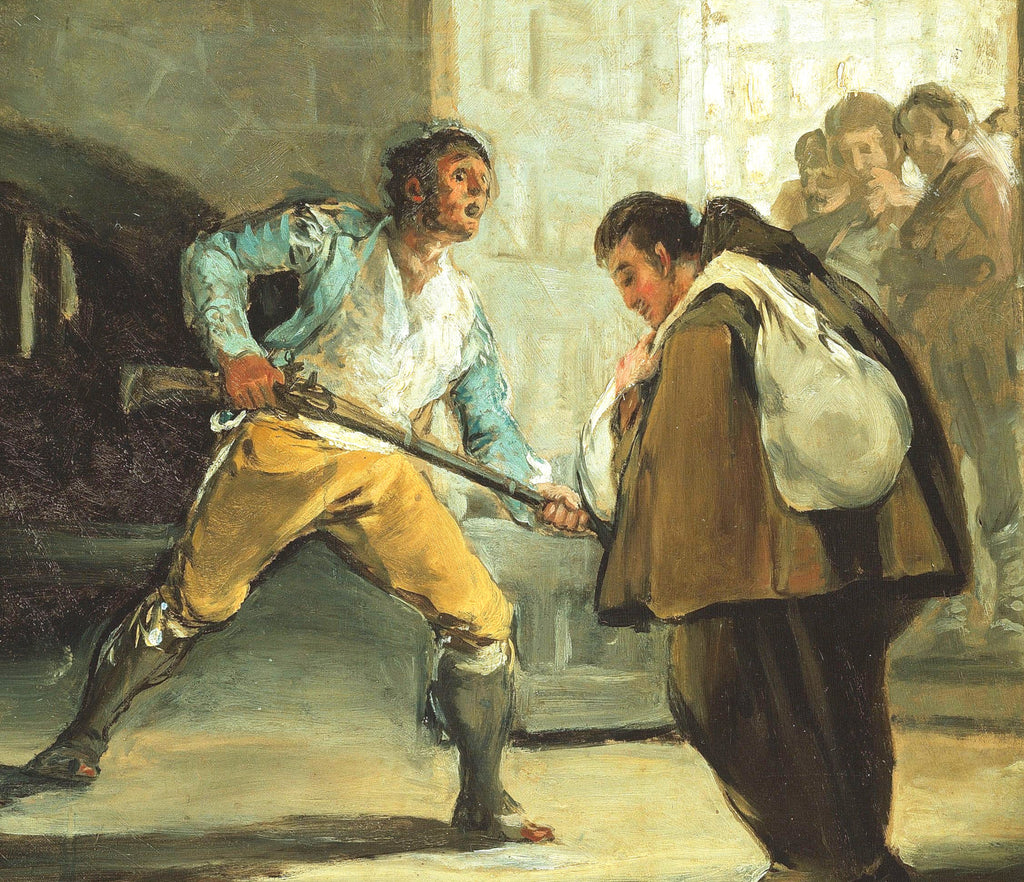 Francisco Goya Fine Art Print, Bullfight, El Maragato Threatens Friar Pedro de Zaldivia with his gun