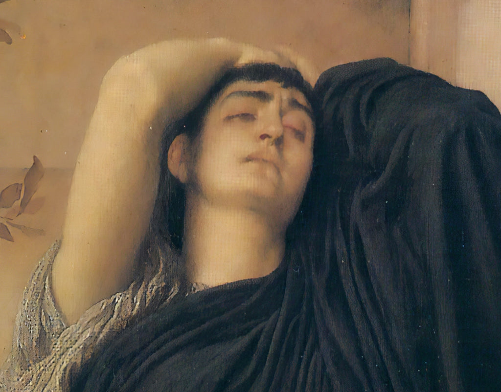 Electra At The Tomb Of Agamemnon, Frederic Leighton Fine Art Print