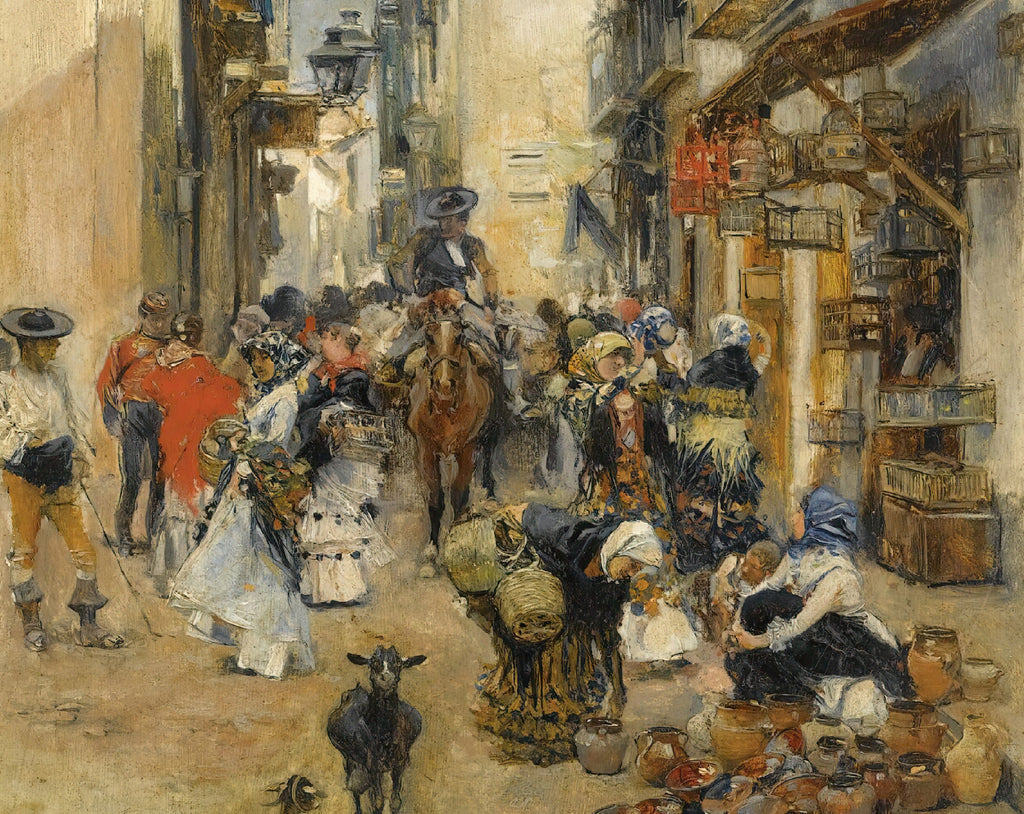 En La Calle (Street Scene), José García Ramos Fine Art Print