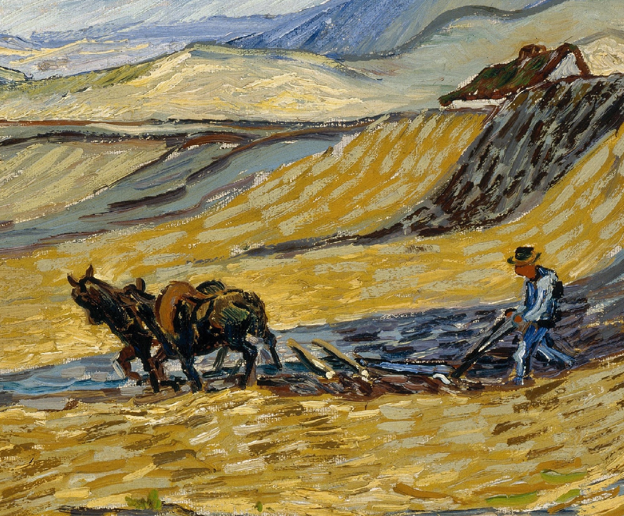 Enclosed Field with Ploughman, Vincent Van Gogh Fine Art Print