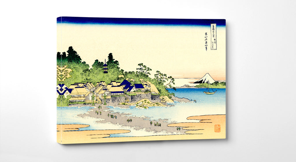 36 Views of Mount Fuji, Enoshimo, Katsushika Hokusai, Japanese Print