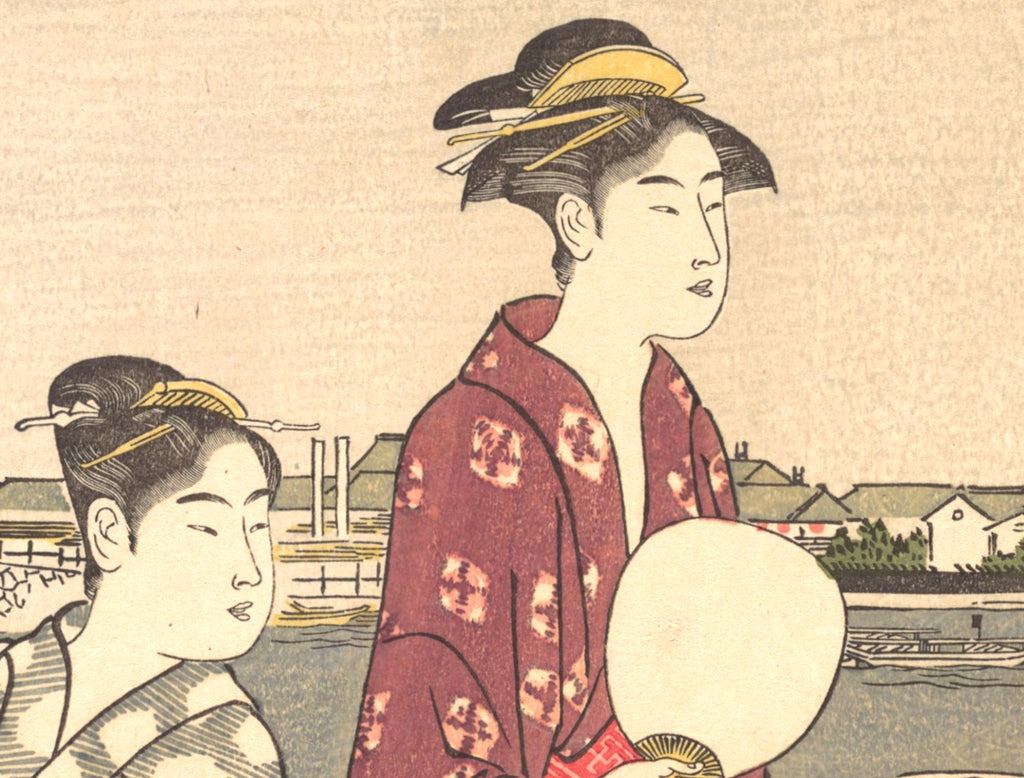 Torii Kiyonaga, Japanese Fine Art Print, Evening on the Banks of the Sumida River