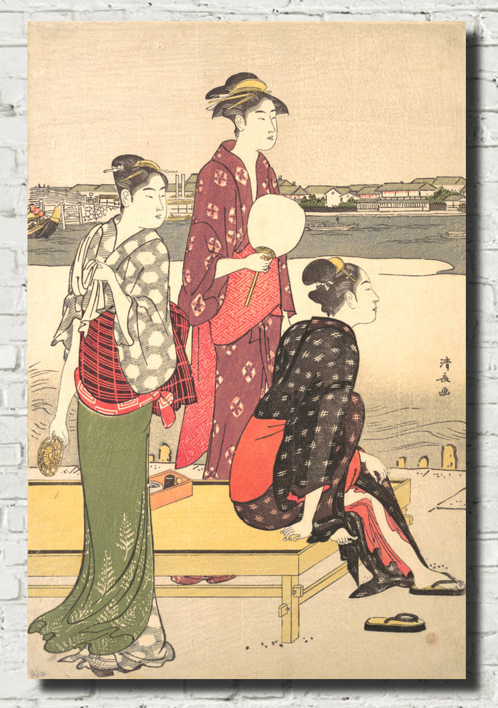 Torii Kiyonaga, Japanese Fine Art Print, Evening on the Banks of the Sumida River