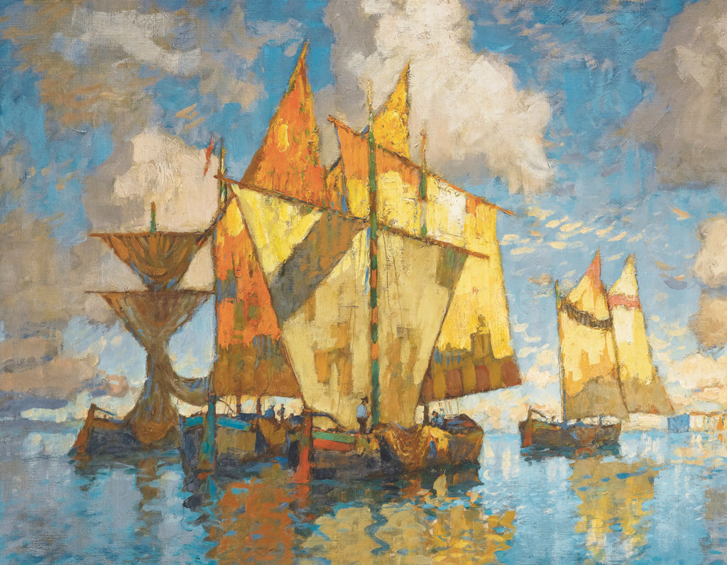 Konstantin Gorbatov Fine Art Print, Fishing Boats in the Venice Lagoon