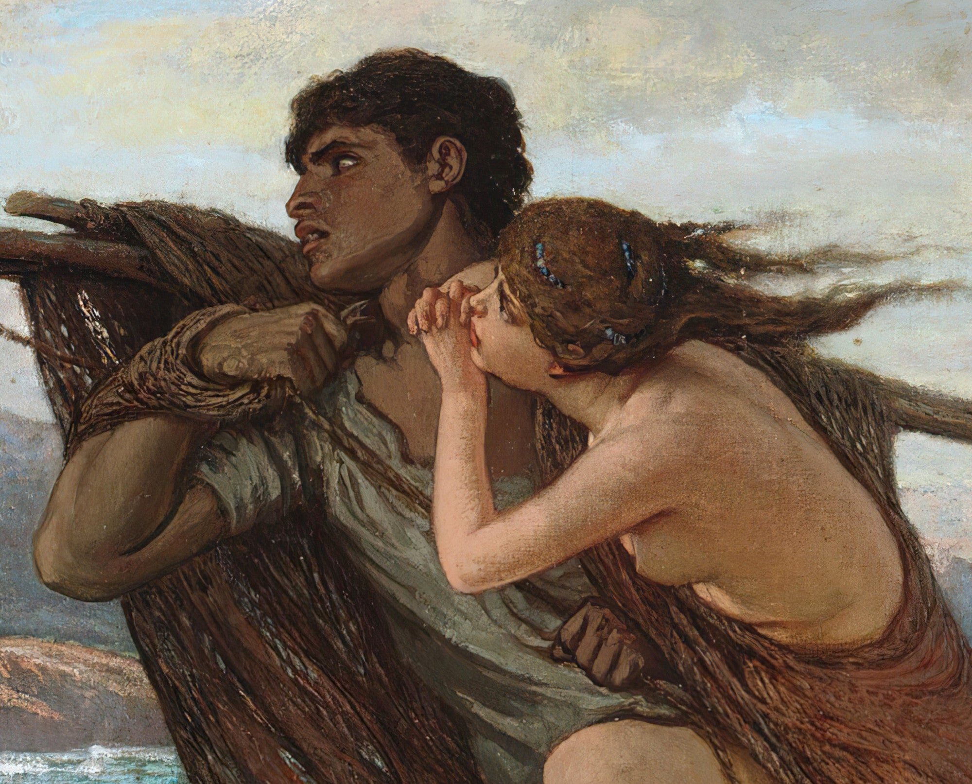 Fisherman And Mermaid, Elihu Vedder Fine Art Print