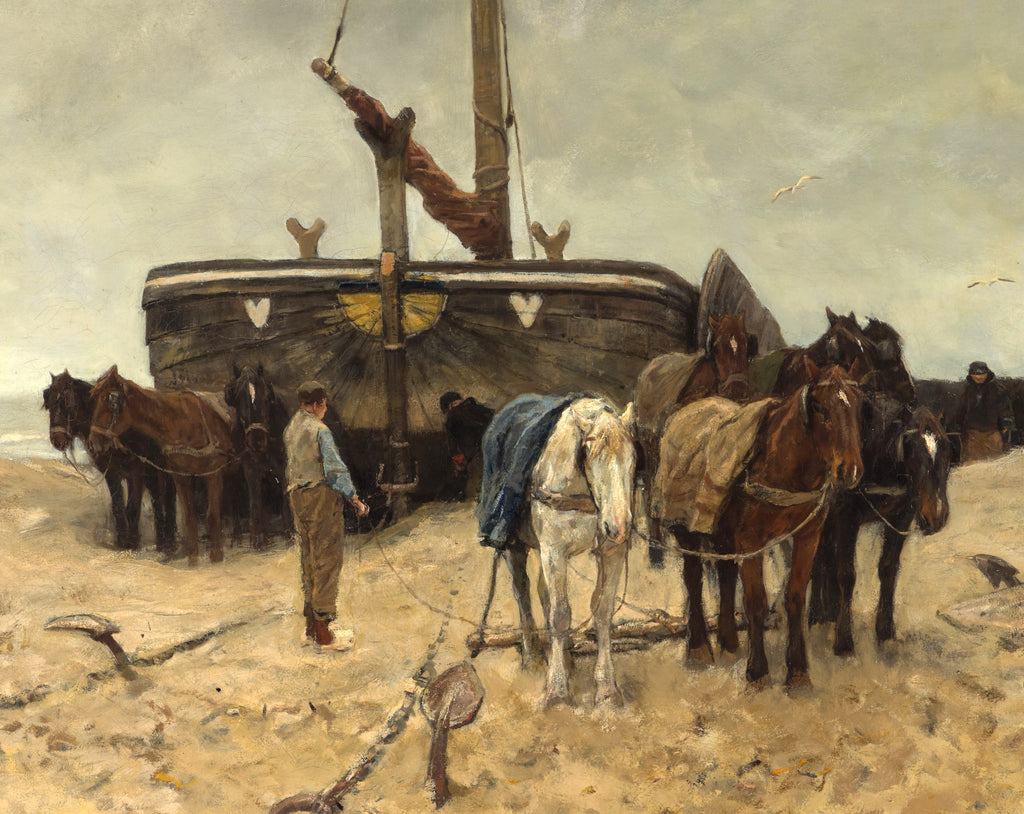 Fishing boat on the beach, Anton Mauve Fine Art Print