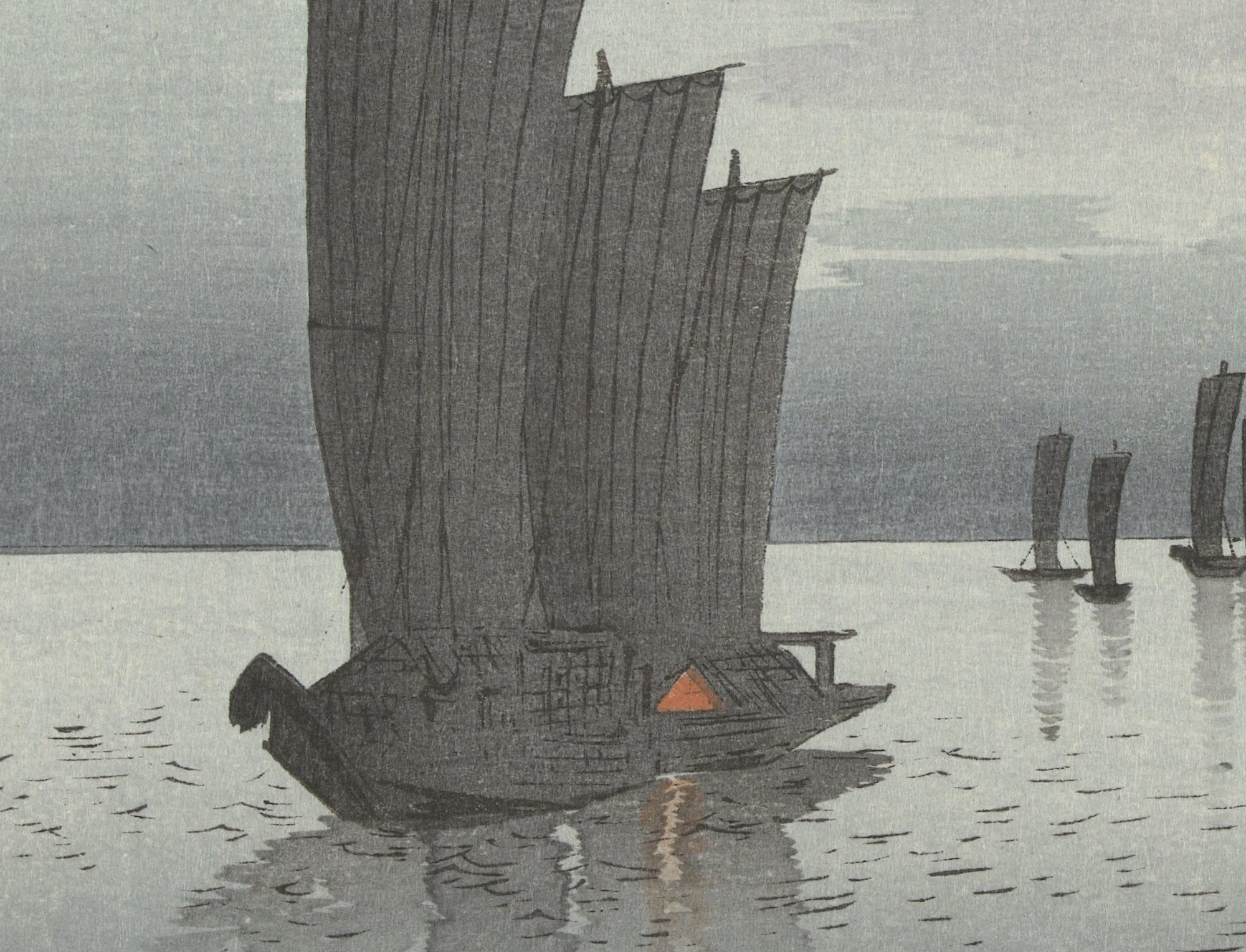 Ohara Koson Japanese Fine Art Print, Fishing Boats