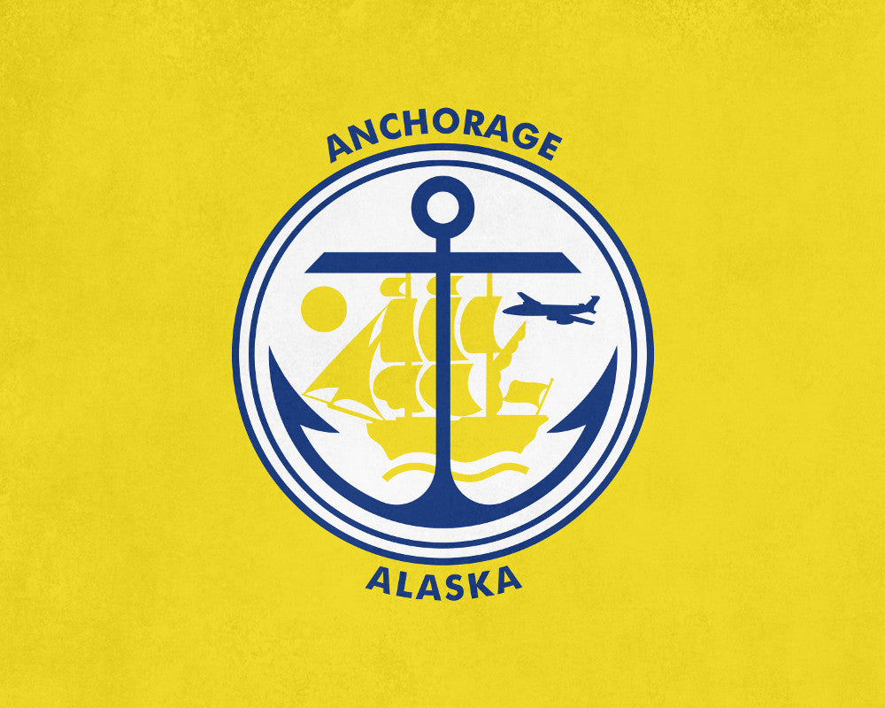 Anchorage Alaska City Flag Print