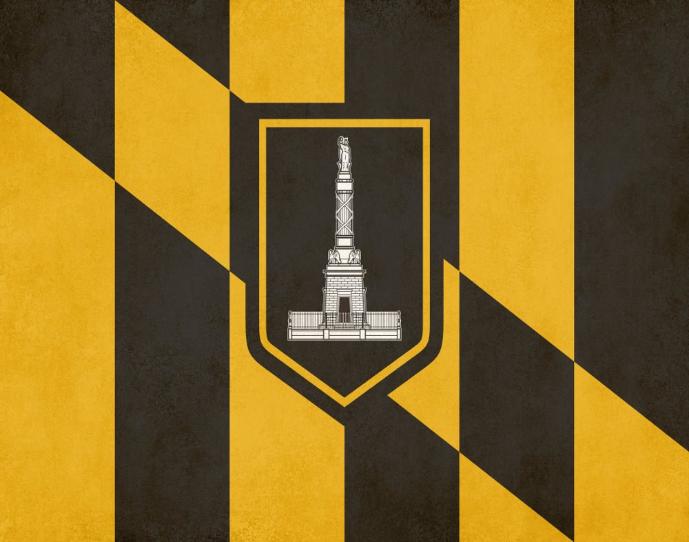 Baltimore Maryland City Flag Print