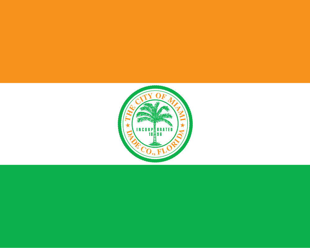 Miami Florida City Flag Print