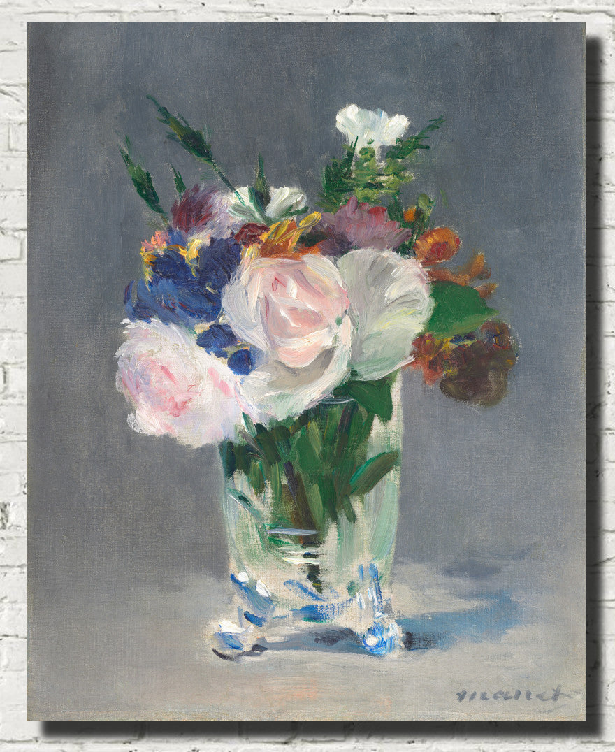 Édouard Manet, French Impressionist Fine Art Print : Flowers in a Crystal Vase