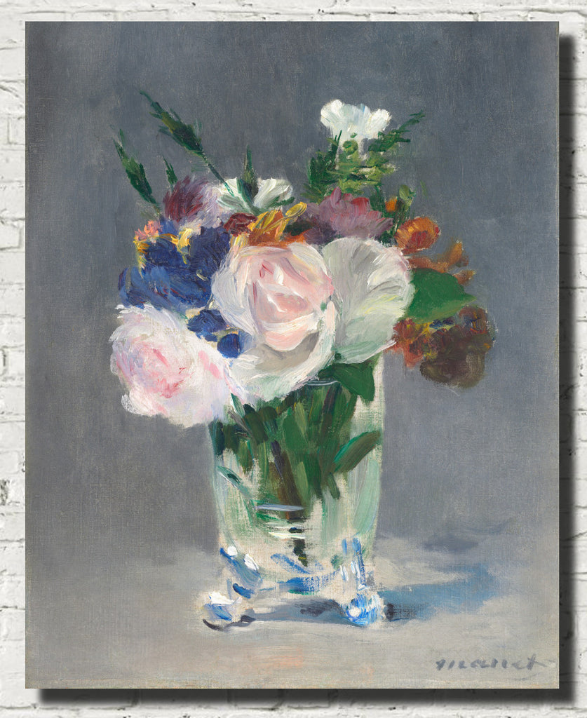 Édouard Manet, French Impressionist Fine Art Print : Flowers in a Crystal Vase