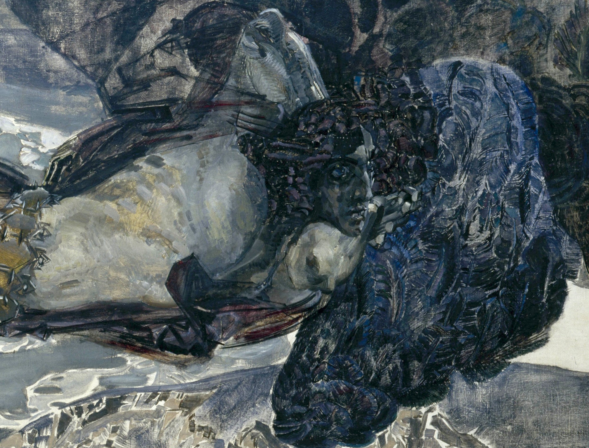 Mikhail Vrubel Fine Art Print : The Flying Demon – GalleryThane