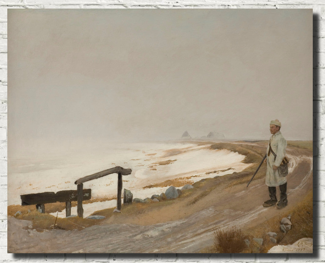 Laurits Andersen Ring Fine Art Print, Foggy winter's day, Karrebæksminde