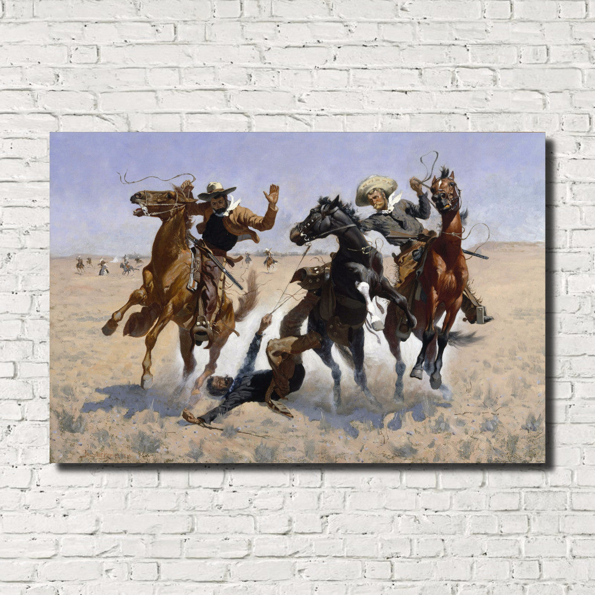 Frederic Remington, Old Masters Fine Art Print : Aiding A Comrade