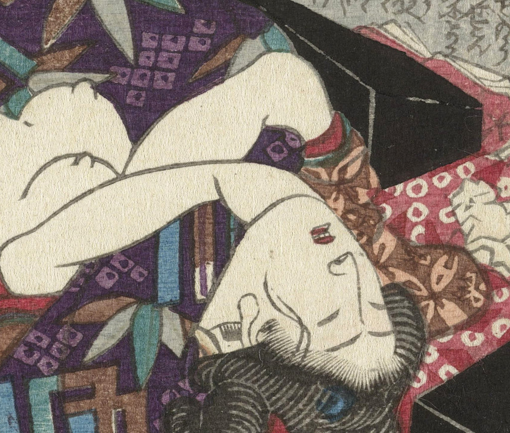 Utagawa Kunisada, Japanese Shunga Art Print : Fujikawa, The erotic road to the capital