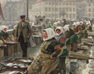 Paul Gustav Fischer Fine Art Print, Gammel Strand Fish Market, Copenhagen