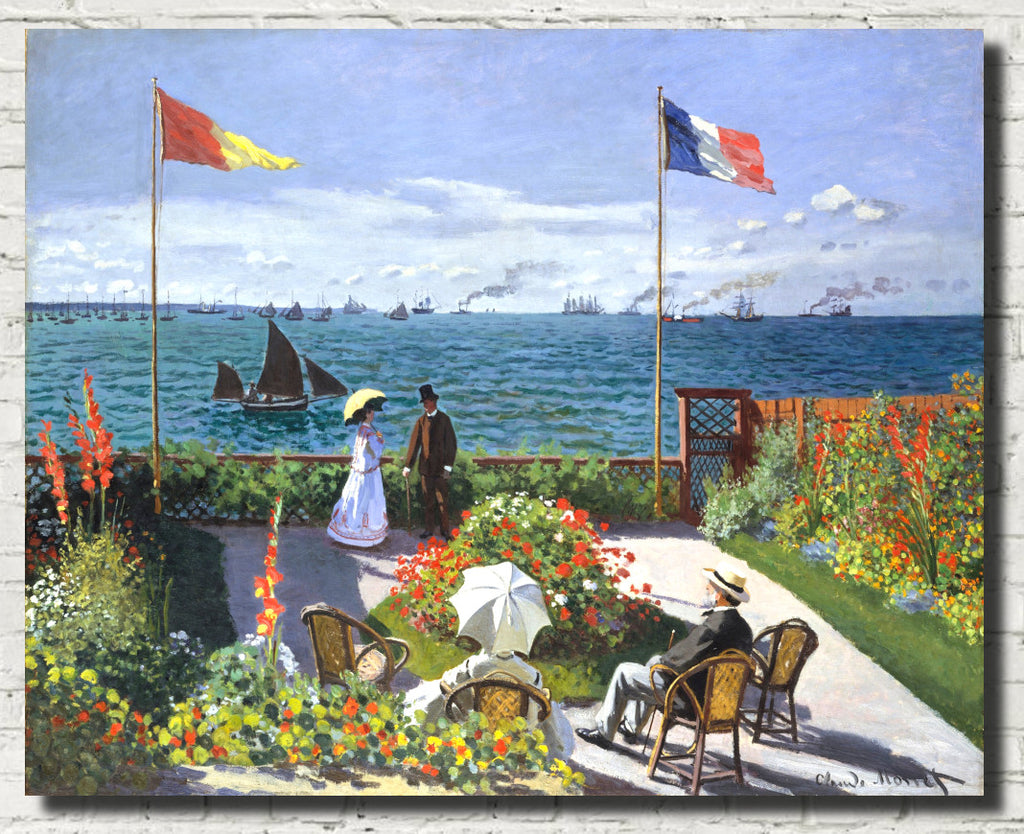 Claude Monet Fine Art Print, Garden at Sainte-Adresse