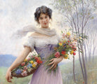 Eugene de Blaas Fine Art Print, Girl in Lilac Dress