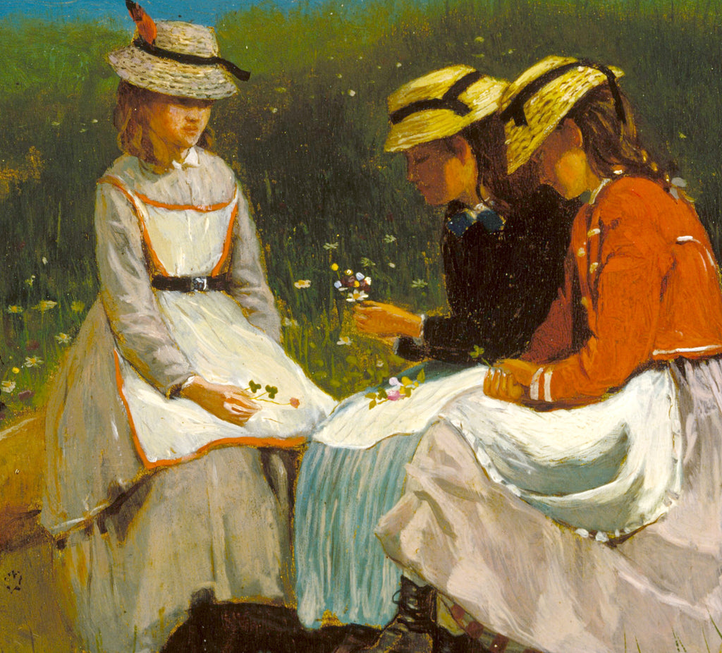 Winslow Homer Fine Art Print : Girls in a Landscape