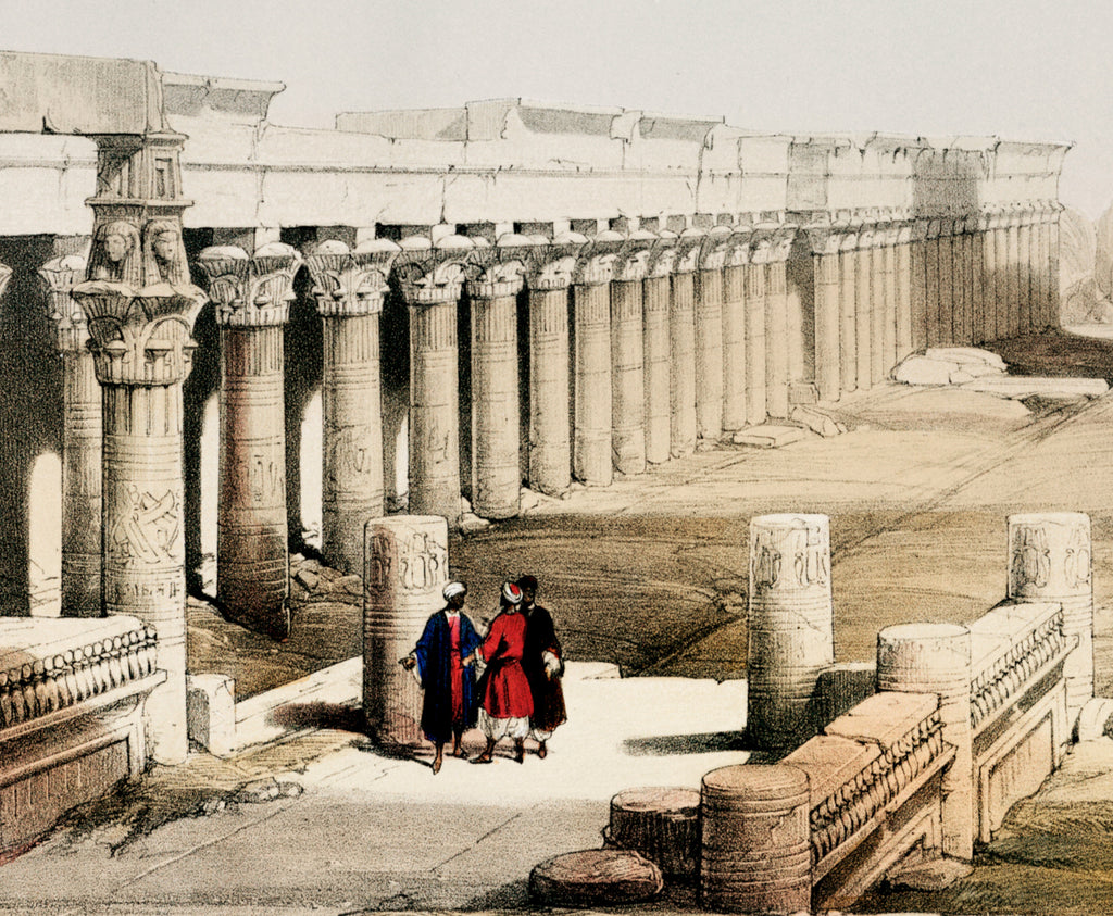 Grand approach to the Temple of Philae Nubia, David Roberts Fine Art Print
