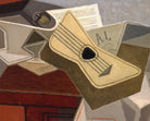 Juan Gris Crystal Cubism Fine Art Print, Guitar and Newspaper