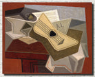 Juan Gris Crystal Cubism Fine Art Print, Guitar and Newspaper