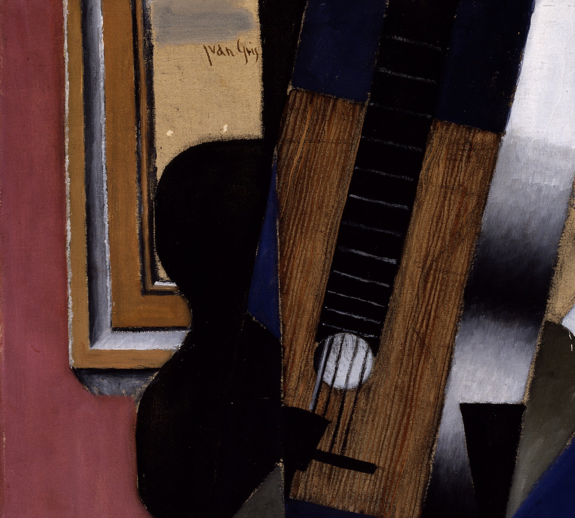 Juan Gris Crystal Cubism Fine Art Print, Guitar and Pipe