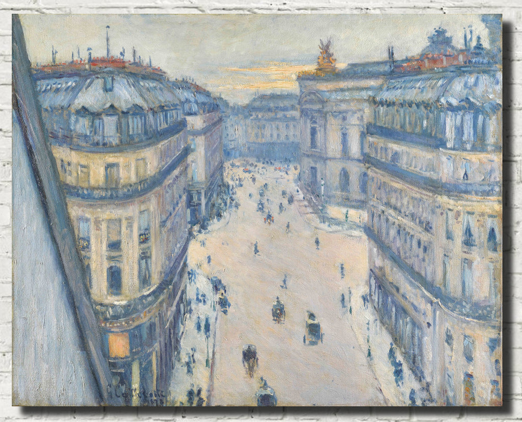 Gustave Caillebotte Fine Art Print : Halévy Street, View from the Sixth Floor