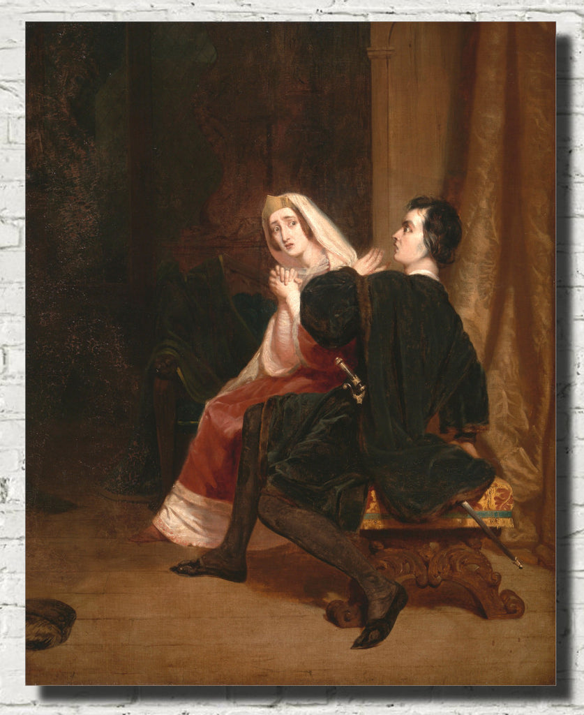Richard Dadd Fine Art Print, Hamlet and his Mother; The Closet Scene