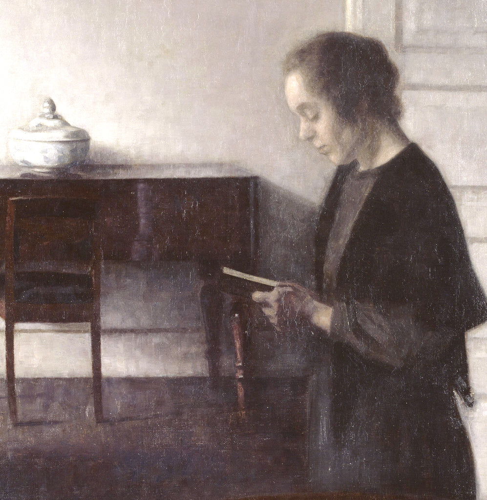 Wilhelm Hammershoi Fine Art Print, Interior With Reading Lady