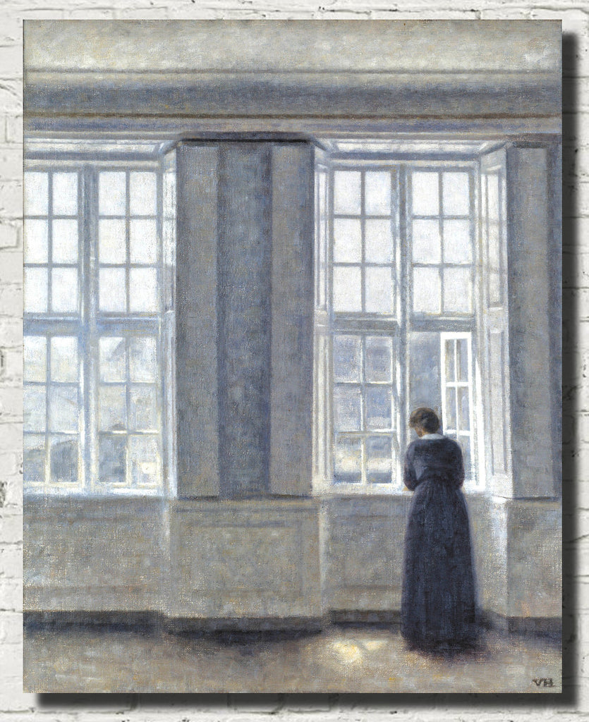 Wilhelm Hammershoi Fine Art Print,Tall Windows