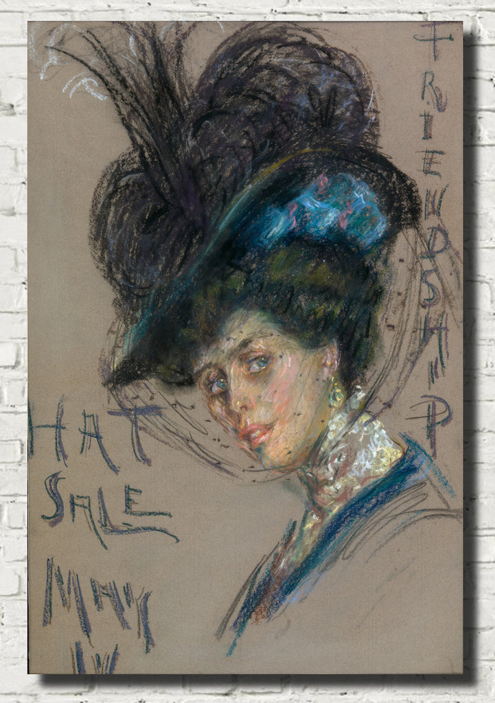 Hat Sale Poster, Alice Pike Barney Fine Art Print