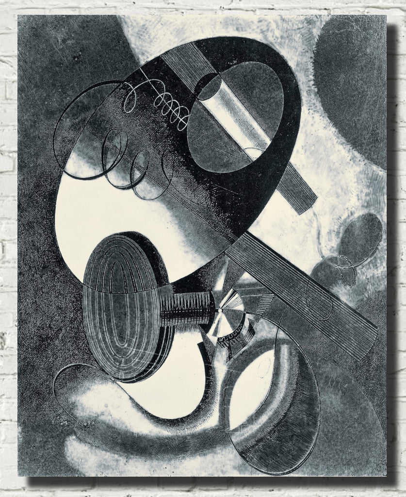 Karol Hiller Abstract Art Print, Heliographic composition (XXIX)