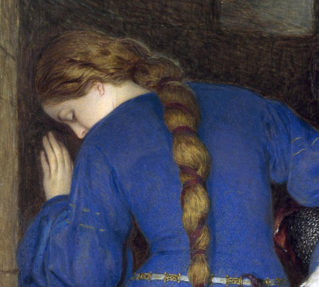 Frederic William Burton Fine Art Print, Hellelil and Hildebrand, the Meeting on the Turret Stairs