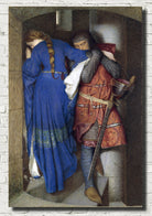 Frederic William Burton Fine Art Print, Hellelil and Hildebrand, the Meeting on the Turret Stairs