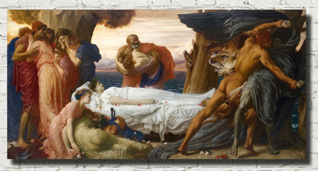 Hercules Wrestling With Death For The Body Of Alcestis, Frederic Leighton Fine Art Print