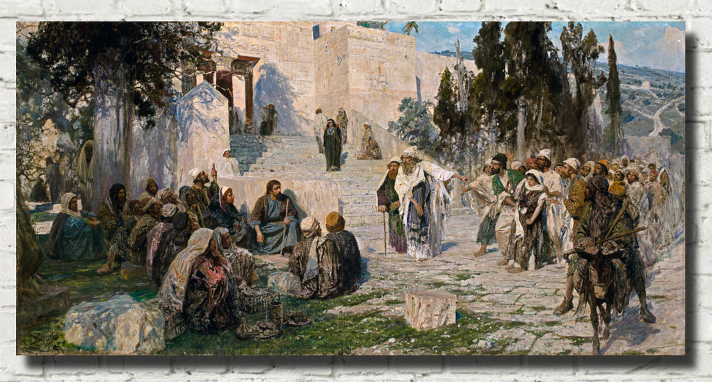 Vasily Polenov Fine Art Print, He that is Without Sin