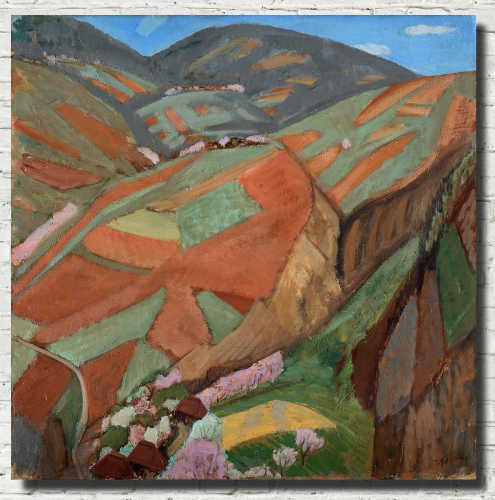 Fujishima Takeji Fine Art Print, Highly Cultivated Hills