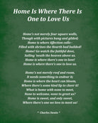 Home Is Where There Is One To Love Us Poem by Charles Swain, Typography Print