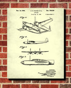 Hughes Aircraft Blueprint Flying Patent Print Airplane Aeroplane Poster - OnTrendAndFab