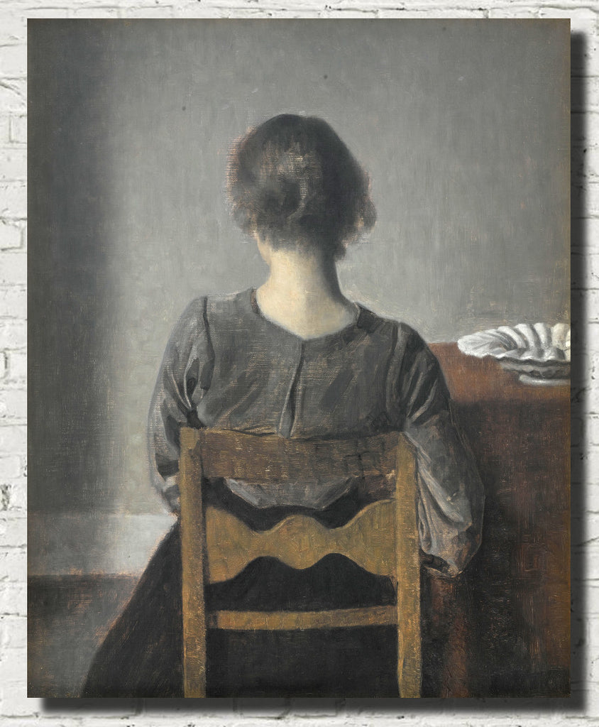 Wilhelm Hammershoi Fine Art Print, Lady Resting
