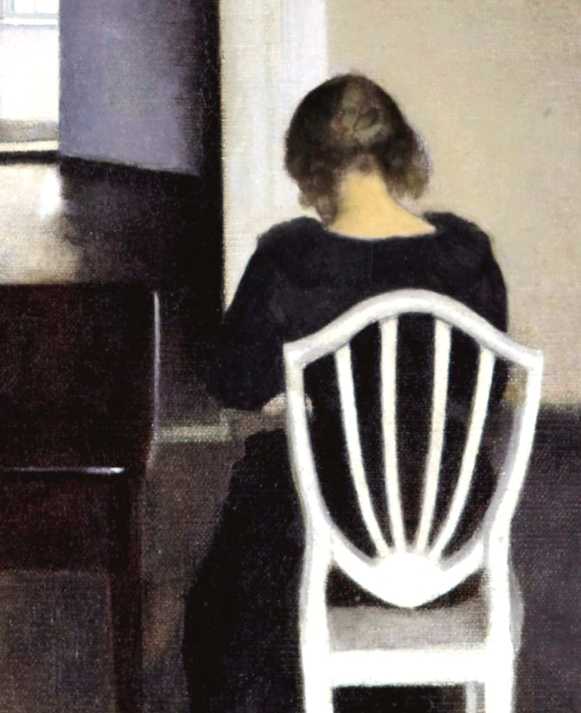 Wilhelm Hammershoi Fine Art Print, Ida in a White Chair